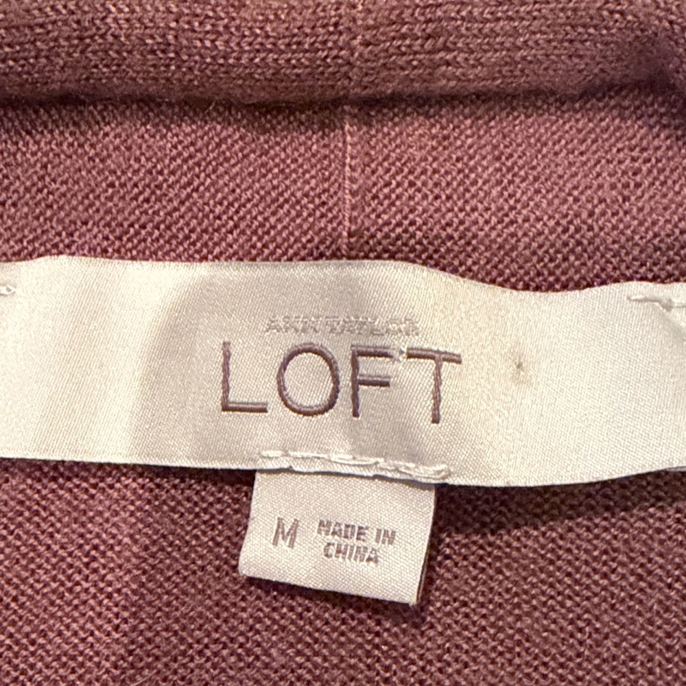 LOFT Dusty Rose Cardigan Sweater - Picture 2 of 4